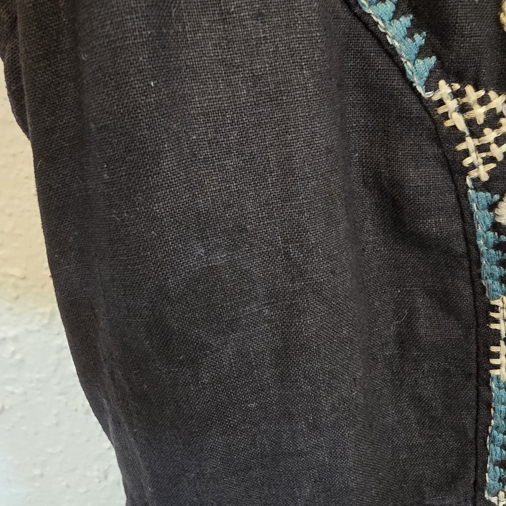 Johnny Was Black Floral Embroidered Dress - Picture 15 of 16